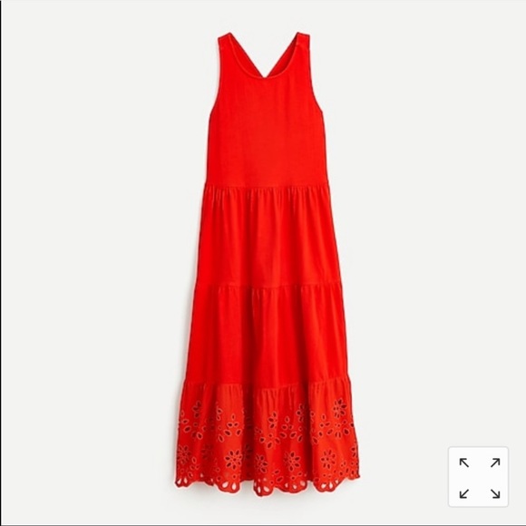 J. Crew Dresses & Skirts - J. Crew Tiered Knit Maxi Dress W/ Eyelet Trim XXL